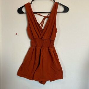 Burnt Orange Romper 🫶